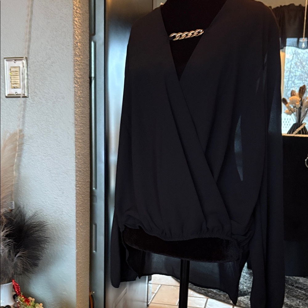 Nicki Minaj Black Wrap Tunic